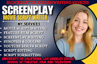 write blockbuster movie script, screenplay, screenwriting, TV series, synopsis