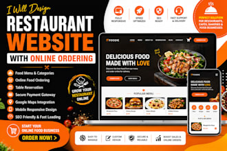 design restaurant website on wordpress with online ordering