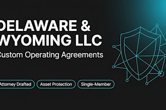 draft a custom delaware or wyoming llc operating agree
