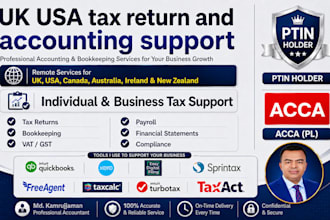 provide UK and USA tax return and accounting support