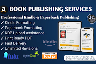 professionally format and publish kindle and paperback books