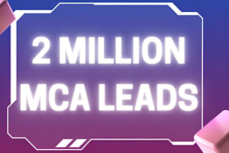 provide 2 million aged mca leads