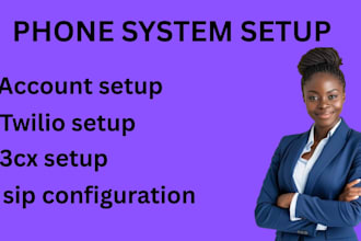 setup 3cx voip twilio telynx sip trunk asterisk freepbx auto dailer ring central