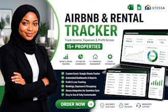 build airbnb rental income expense and profit tracker in google sheet and stessa