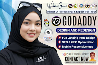 build godaddy website design and godaddy redesign develop godaddy website design