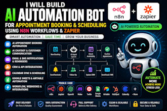 build ai automation bot for appointment booking scheduling n8n workflows zapier