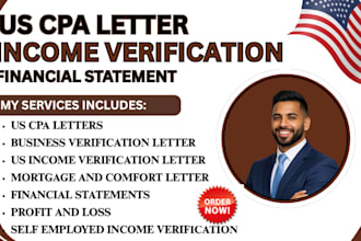 write and sign cpa letter, income verification, cpa mortgage and comfort letter