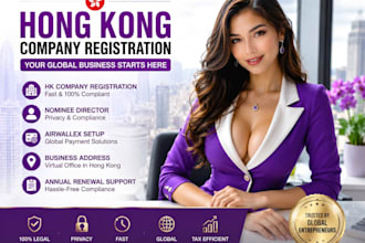 register hong kong company with nominee and airwallex setup