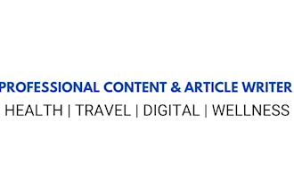 be your professional article and content writer