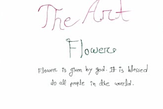 make handwriting letters,note and paragraph