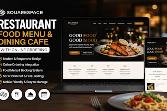 design squarespace restaurant website food menu dining cafe website online order