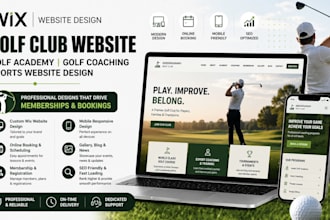 design wix golf club webssite golf website golf academy sports golf coaching