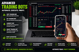 develop copy trading bot, hft trading bot, liquidity bot, quant trading bot