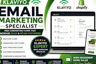 be your klaviyo email marketing automation specialist for shopify flows