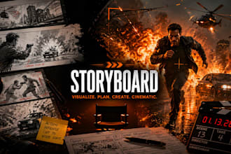 create storyboard sequence for trailers and cinematic