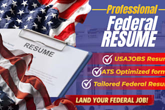 create professional federal resume and usajobs ats resume