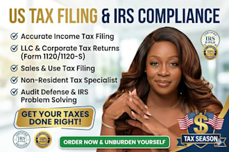 do US tax filing and prepare irs tax return for llc and company