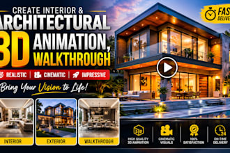 create interior and architectural 3d animation, walkthrough