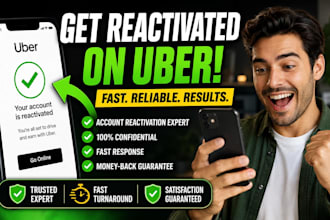 reactivate your suspended uber, spark driver, uber eat account