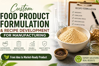 custom food product formulation recipe development for manufacturing