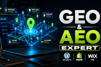 do technical GEO and aeo SEO for wordpress shopify wix or squarespace