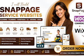 build snappage cleaning company plumbing handyman dj moving hvac service website