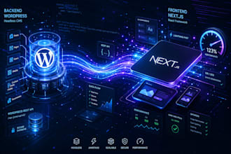 develop a high performance headless wordpress website using js