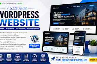 design wordpress website, landing page, homepage