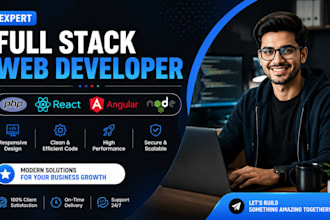 expert full stack web developer  PHP react angular and node js