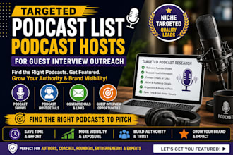 find podcast hosts and shows for guest interview outreach