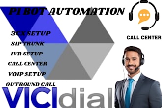 setup vicarial 3cx pbx p1 bot call center