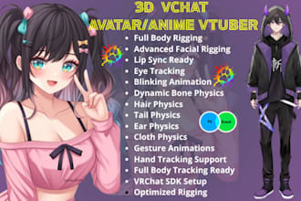 rig furry vtuber avatar, vrchat nsfw model, 3d anime rig, animaze setup, vrm