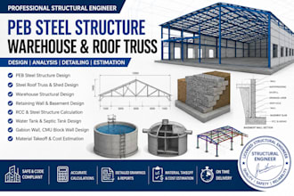 rcc and steel structure manual calculation for water tank and septic system