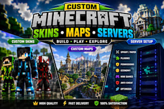 make custom minecraft skins maps and server setups