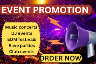promote your music concert , festival event online