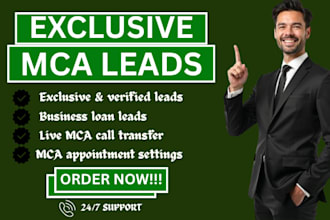 generate exclusive mca leads for business funding companies