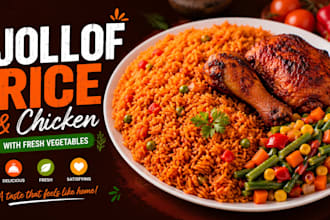 cook a healthy jollof rice and chicken with vegetable