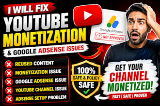 fix youtube monetization, reused content and google adsense issues