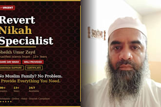 perform urgent online nikah for revert muslim couples with wali and witnesses