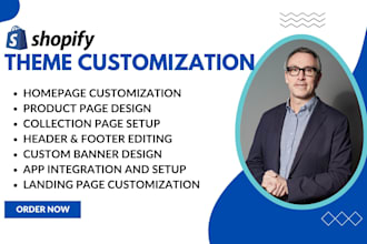 custom shopify work shopify theme customization shopify landing page