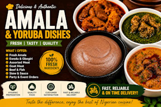 ewa with fufu amala and egusi plus efo