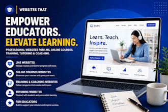 design lms website, online course, tutoring and coaching platform