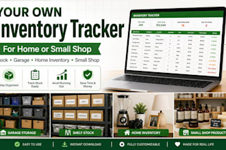 create your own excel inventory tracker for home or small shops