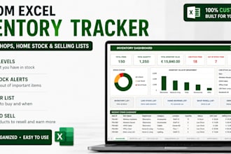 create your own excel inventory tracker for home or small shops