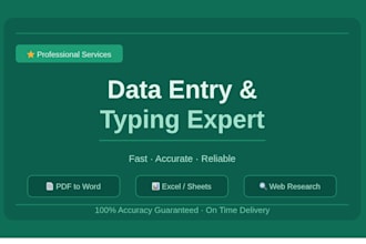 do data entry and typing gig