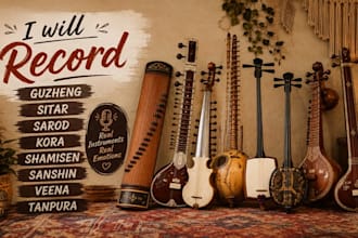 record guzheng sitar sarod kora shamisen sanshin veena and tanpura