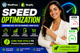 optimize wordpress and shopify woocommerce website speed