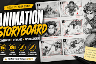 create professional animation storyboard and visual storytelling panels