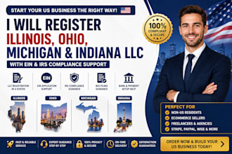 register illinois ohio michigan indiana llc with ein and irs compliance support