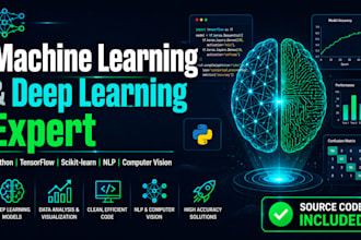 do machine learning, deep learning and data analysis projects for you